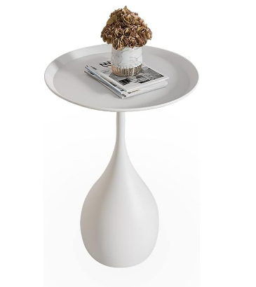 Table D’Appoint Ronde – Structure Métal Et Socle Stable