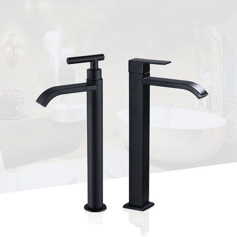 Hochstehender Waschtischarmatur – Elegante matte schwarze Ausführung