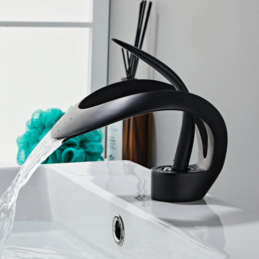 Modern Bathroom Faucet – Curved and Elegant Design