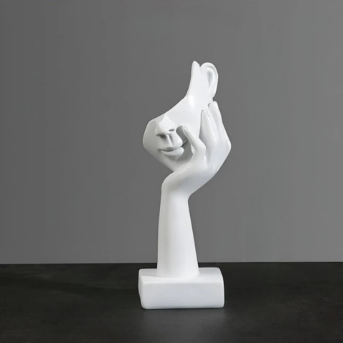 Escultura abstrata em resina - Decoração artística e estilo moderno