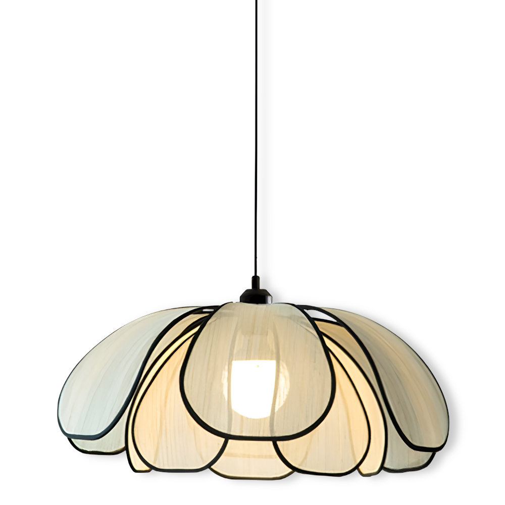 Elegante lampada a sospensione in vimini naturale - Decorazione naturale e illuminazione armoniosa