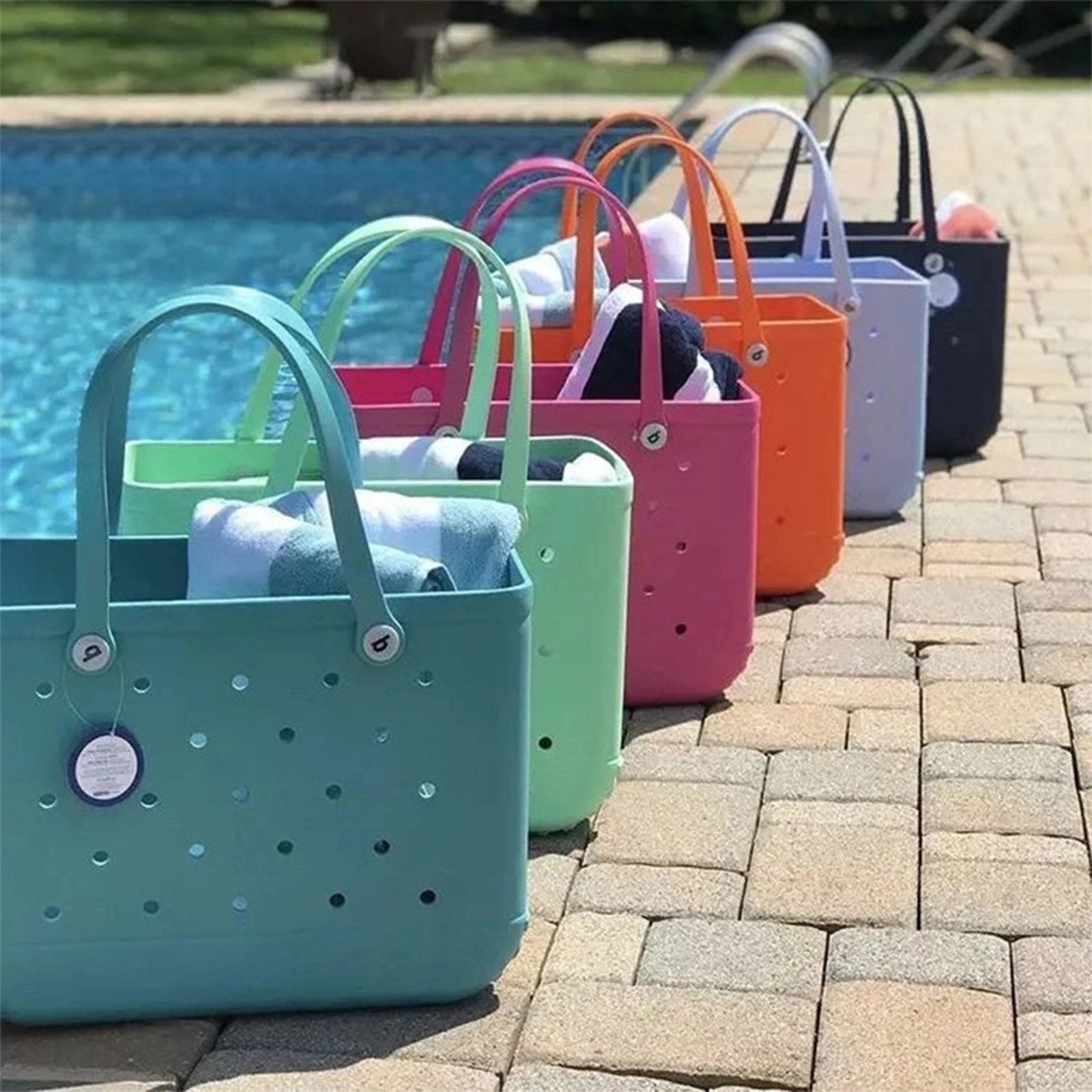 Feste Strandtasche - Buntes Design Und Große Kapazität
