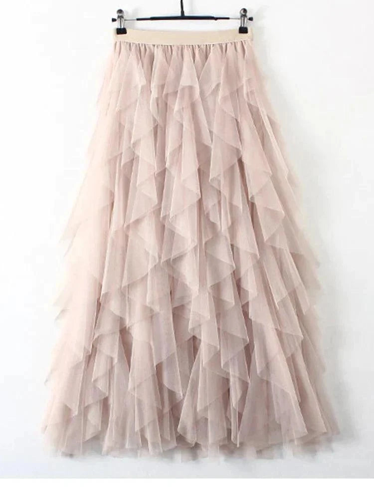 Emilie | Fustă Midi - Tulle Elegant și Rafinat 