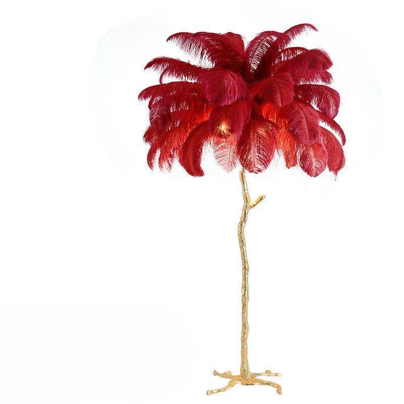 Luxurious Sun Lamp – Elegant Feather Shade 
