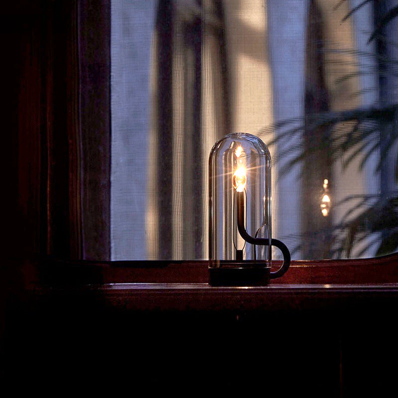 Lampa Stołowa — Ciepłe Oświetlenie Efekt Płomienia 