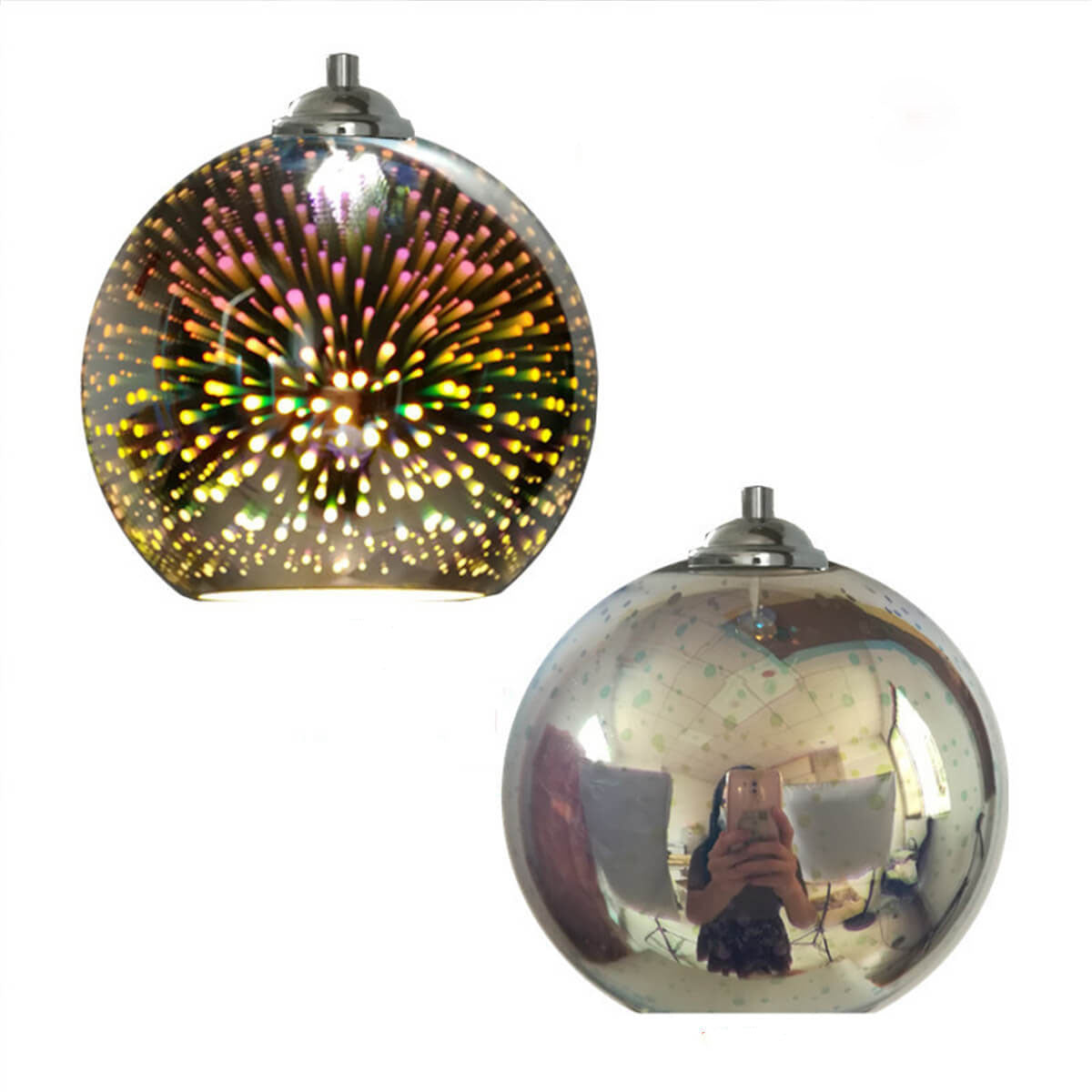 Moderne hengende lampe med fyrverkeri-effekt – visuell glans og trendy design 
