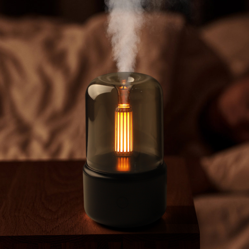 Lâmpada Difusora de Aromas — Ambiente de Chama Acalmante 