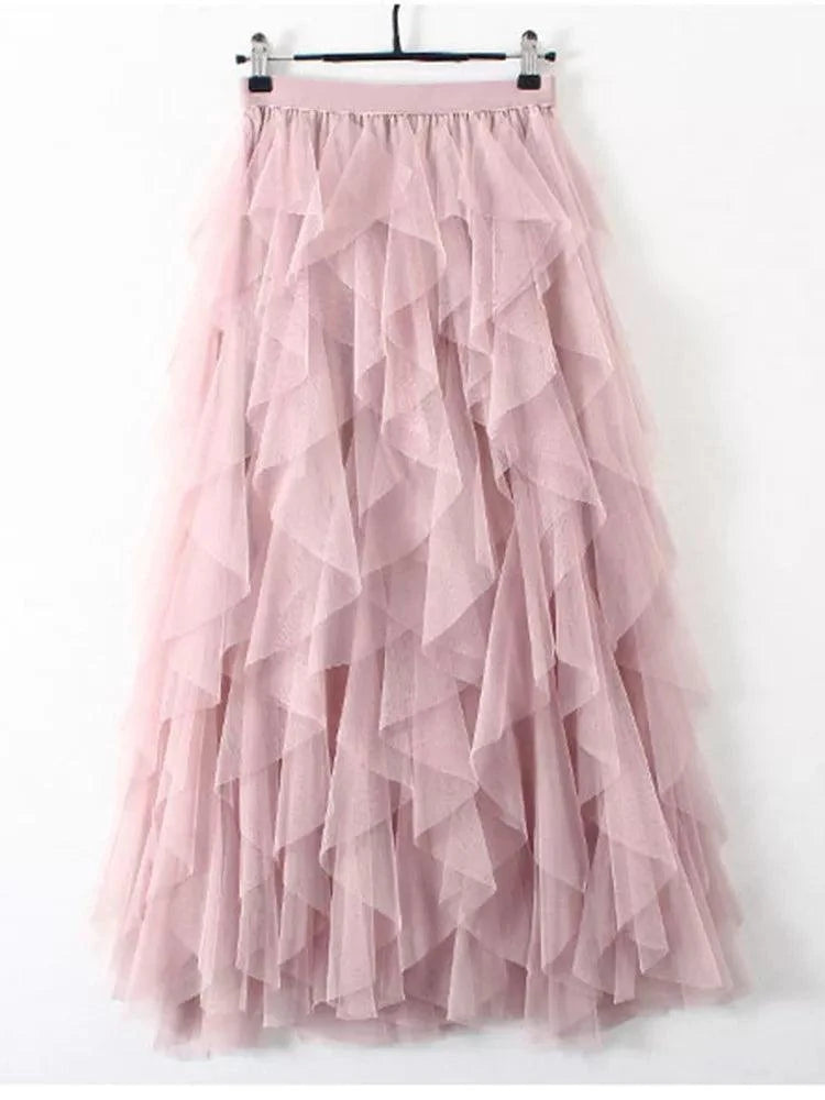 Emilie | Fustă Midi - Tulle Elegant și Rafinat 