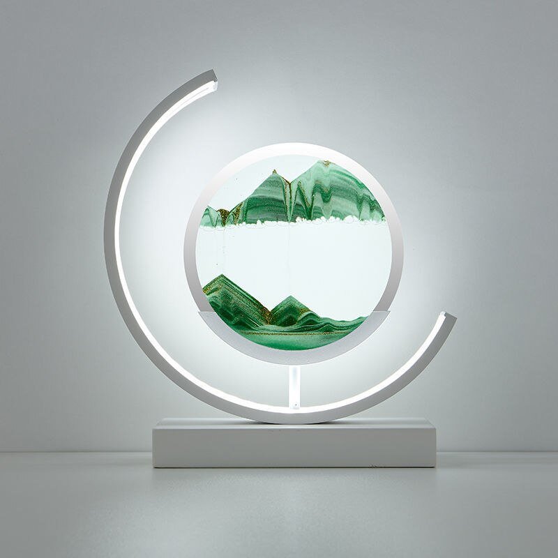 Sandlampa i rörelse – Visuell avkoppling och lugnande atmosfär 