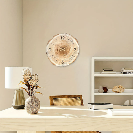 Reloj de Pared Silencioso – Textura Realista y Diseño Elegante 