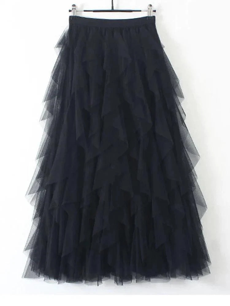 Emilie | Fustă Midi - Tulle Elegant și Rafinat 