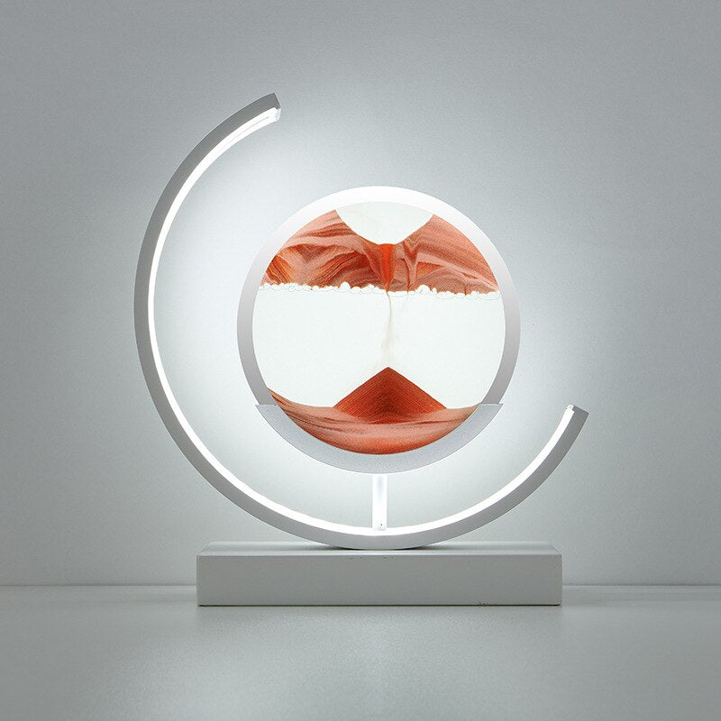 Zandlamp in Beweging – Visuele Ontspanning en Rustige Sfeer 