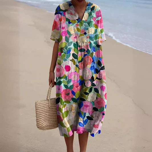 Sabrine | Vestido Midi Mujer – Ligereza Y Espíritu Estival 