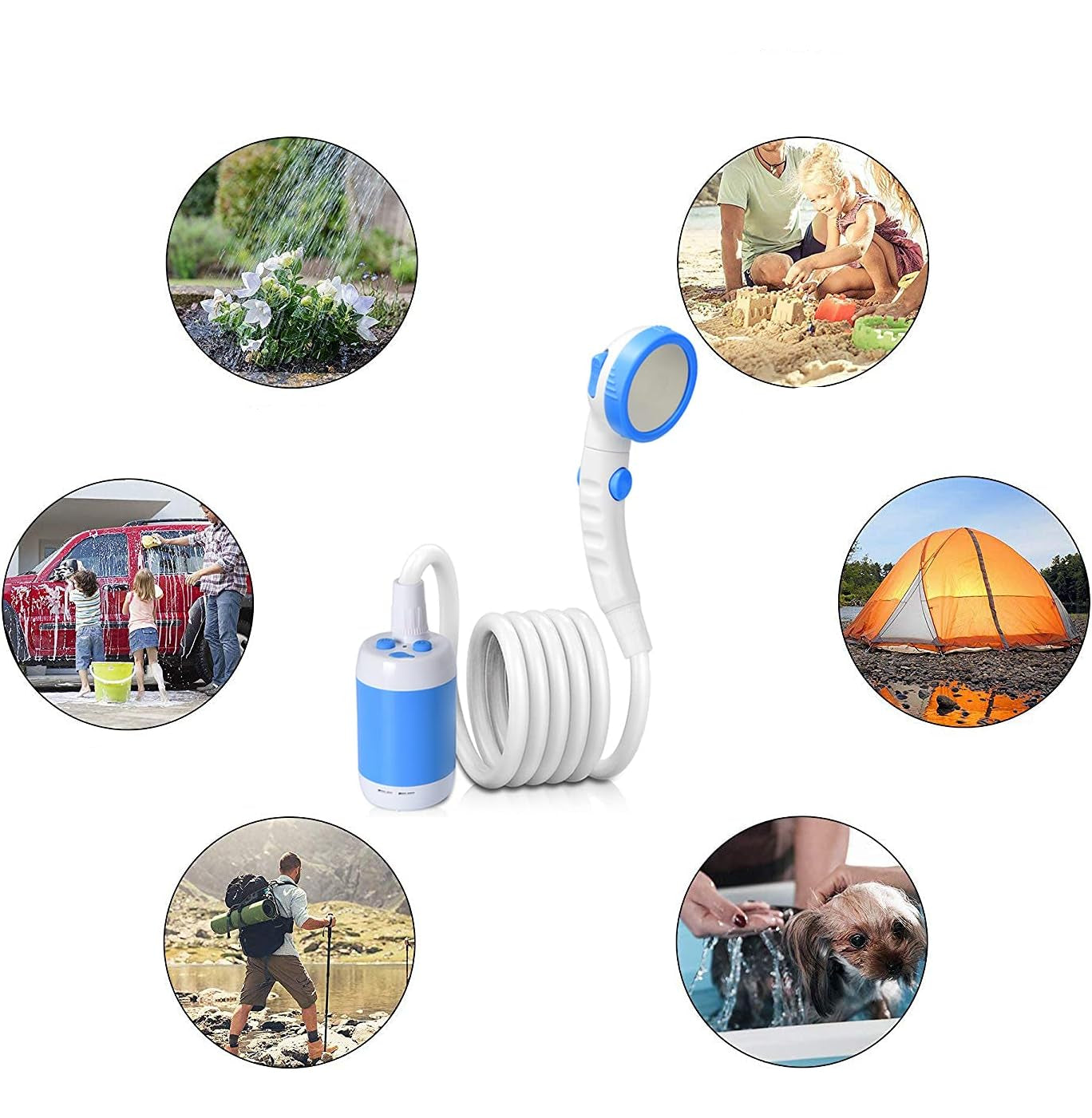 Chuveiro Portátil de Camping – Prático e Fácil de Usar 