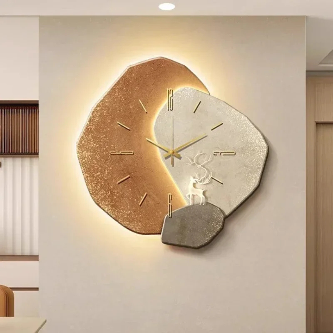 Duża Zegar Ścienny – Nowoczesny Design i Ambientowe Światło LED 