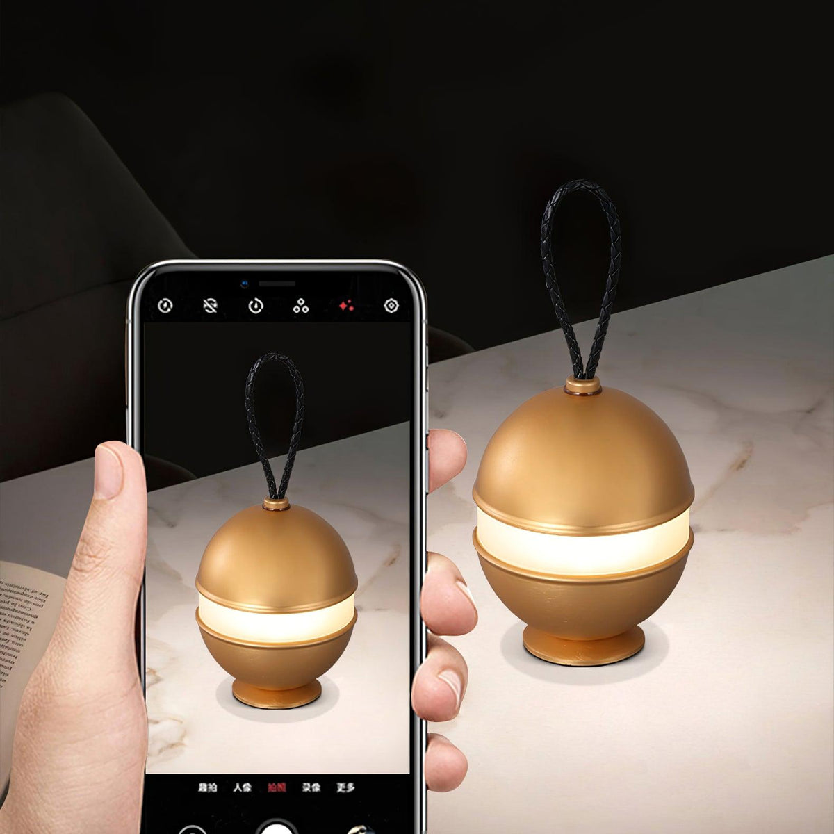 充電式球体ランプ - シックなデザインとリラックスできる光