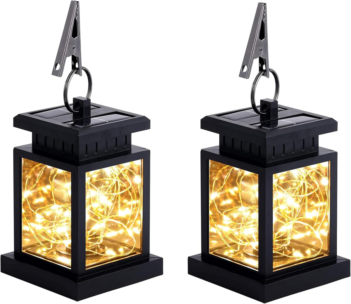 Závesná solárna lampa — Osvetlenie záhrady a terasy 