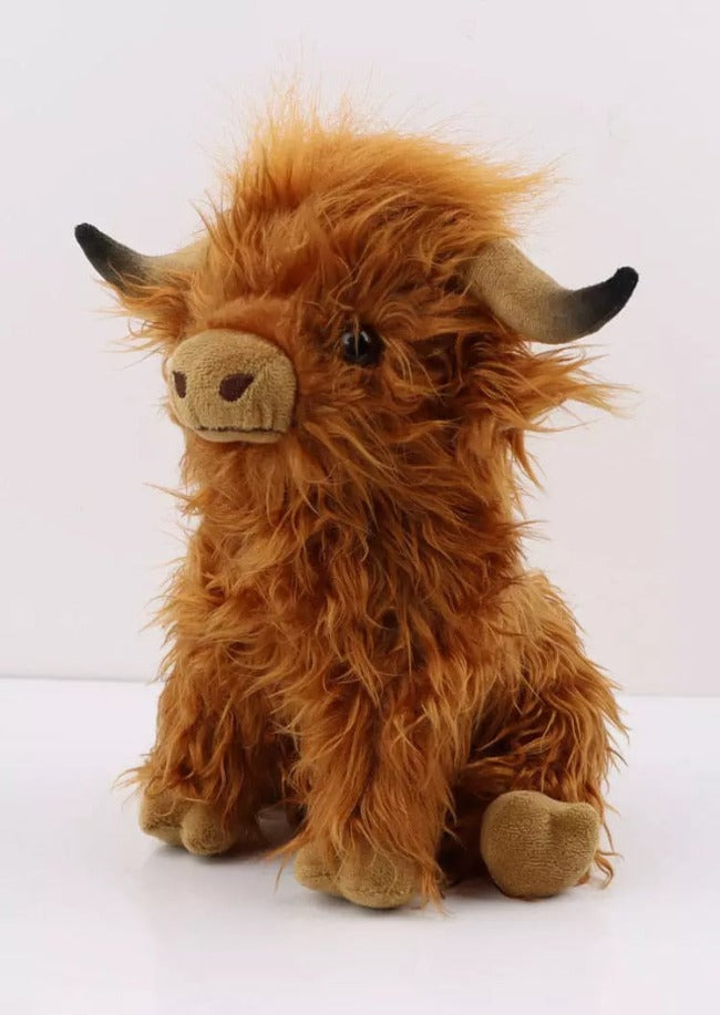 Peluche di mucca dagli altopiani scozzesi