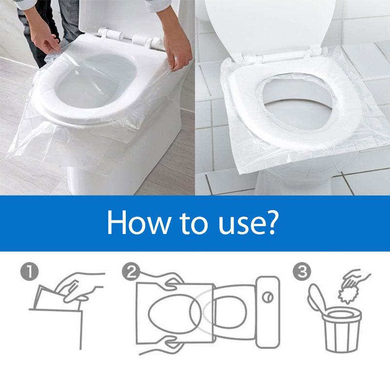 Protection jetable pour sièges de toilettes - Hygiène garantie (x50)