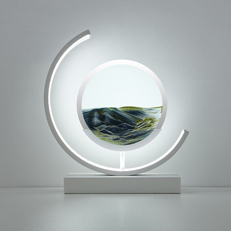 Sandlampa i rörelse – Visuell avkoppling och lugnande atmosfär 