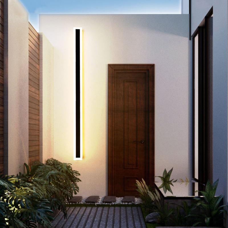 Aplique de pared exterior moderno – ideal para jardín o fachada 