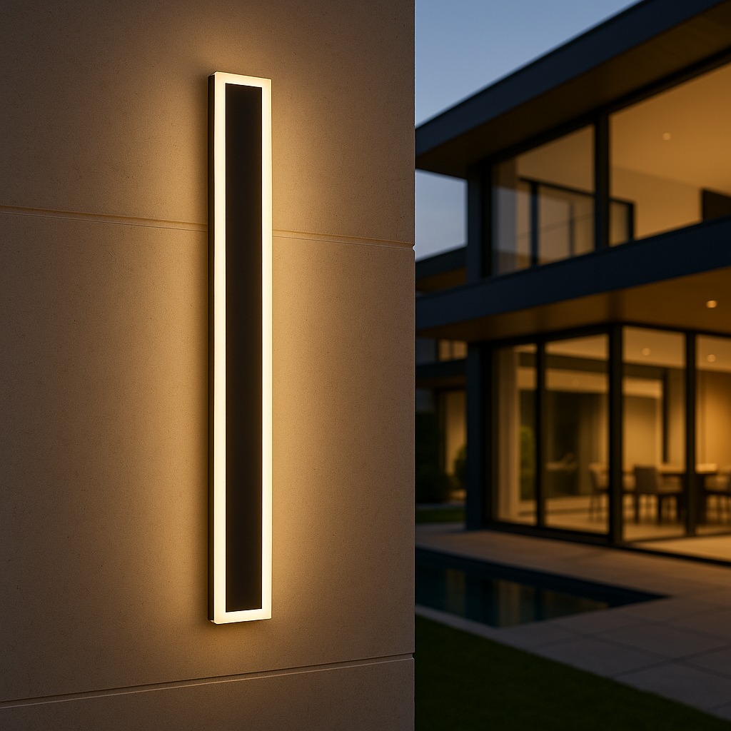 Aplique de pared exterior moderno – ideal para jardín o fachada 