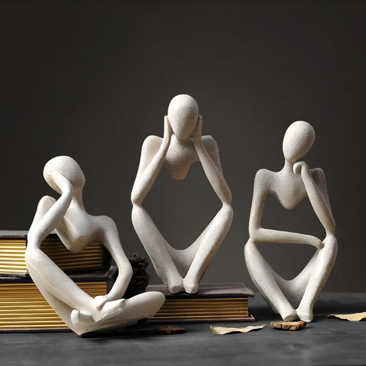Sculpture Abstraite Penseur – Élégance Contemplative Et Design Moderne