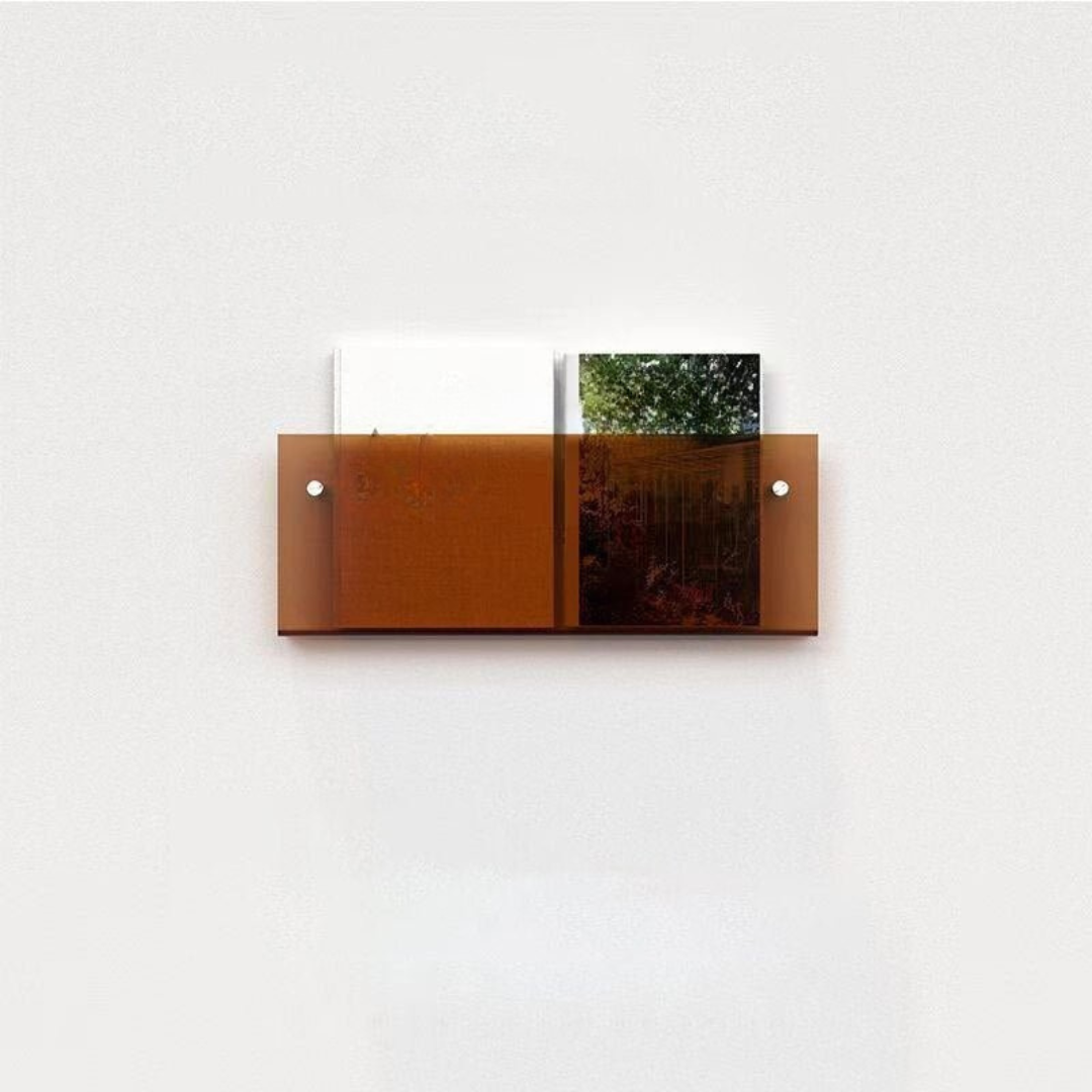 Væghylde Magazineholder Transparent – Chic Og Moderne Design 