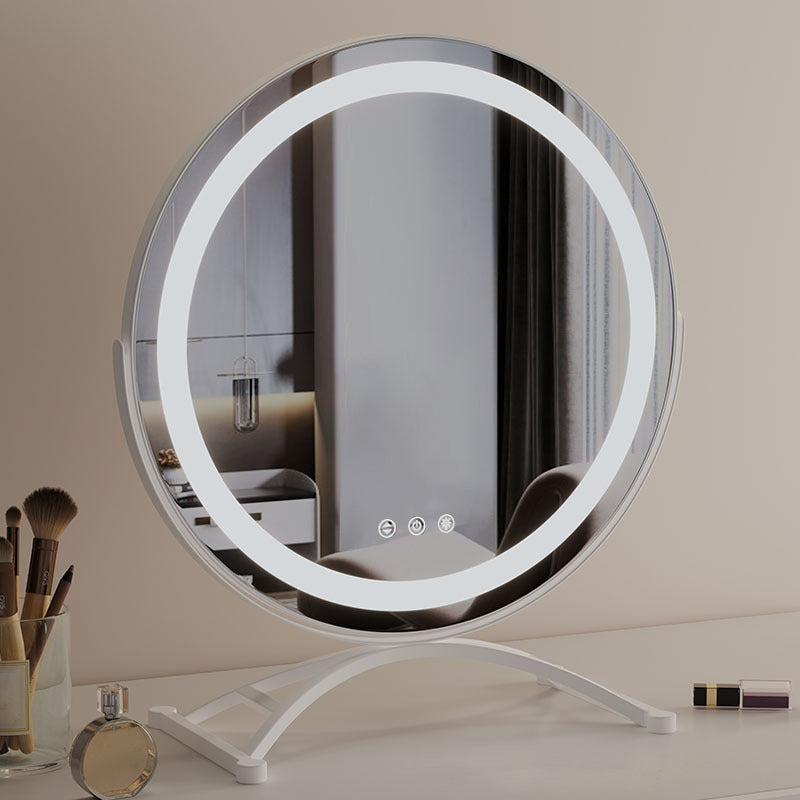 Espelho de maquiagem LED sensível ao toque — Design moderno e uso fácil 
