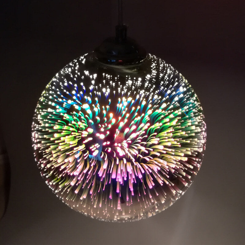 Suspensión Moderna Efecto Fuegos Artificiales – Brillo Visual y Diseño de Tendencia 