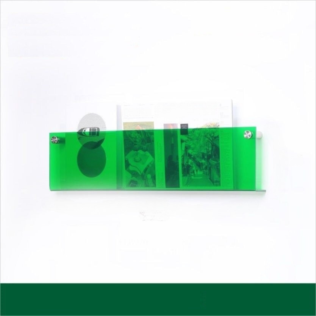 Væghylde Magazineholder Transparent – Chic Og Moderne Design 