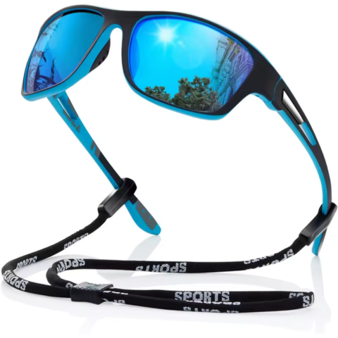 Sportsonnenbrille mit Polarisierung – Verstellbares Band und UV-Schutz 