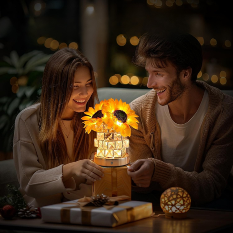 Tischlampe Sonnenblume – Warmes und dekoratives Licht 