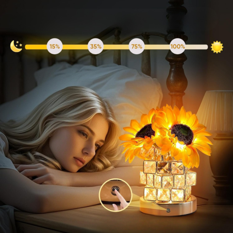 Tischlampe Sonnenblume – Warmes und dekoratives Licht 