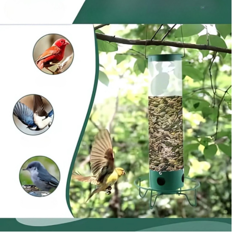 Hängendes Vogelhaus – Eichhörnchenschutz und einfache Befüllung 