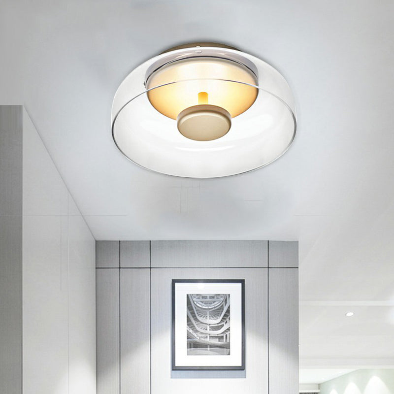 Luminária de Teto LED em Vidro – Iluminação Elegante e Moderna 