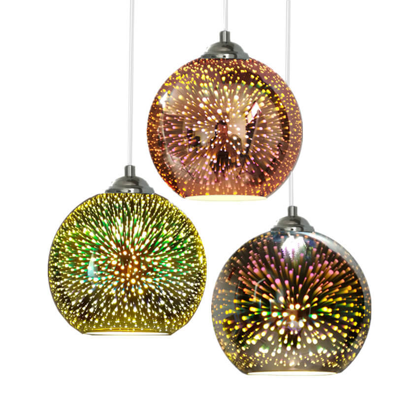 Moderne hengende lampe med fyrverkeri-effekt – visuell glans og trendy design 