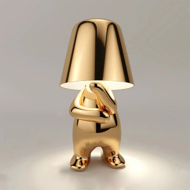 Moderne Bordlampe – Minimalistisk Eleganse og Mykt Lys 