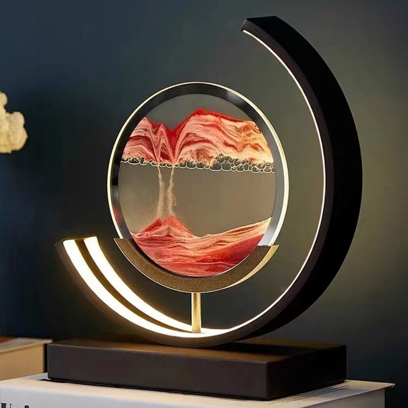 Bewegte Sandlampe – Visuelle Entspannung und beruhigende Atmosphäre 