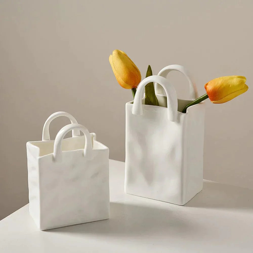 Vaso Decorativo Borsa A Mano – Tocco Chic E Originale 