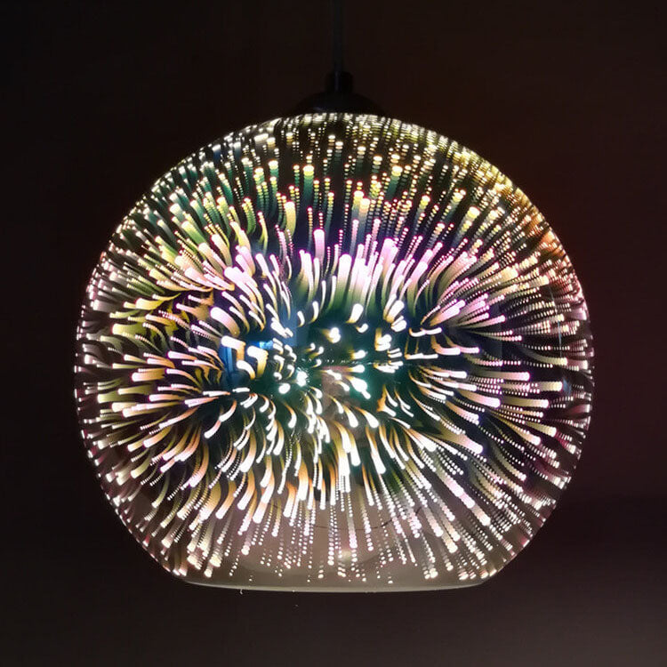 Suspensión Moderna Efecto Fuegos Artificiales – Brillo Visual y Diseño de Tendencia 