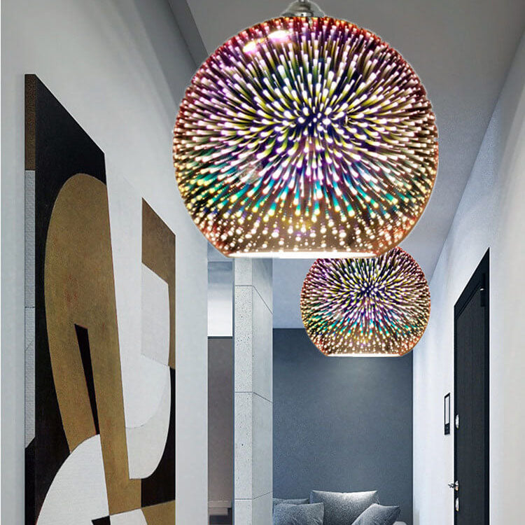 Moderne hengende lampe med fyrverkeri-effekt – visuell glans og trendy design 