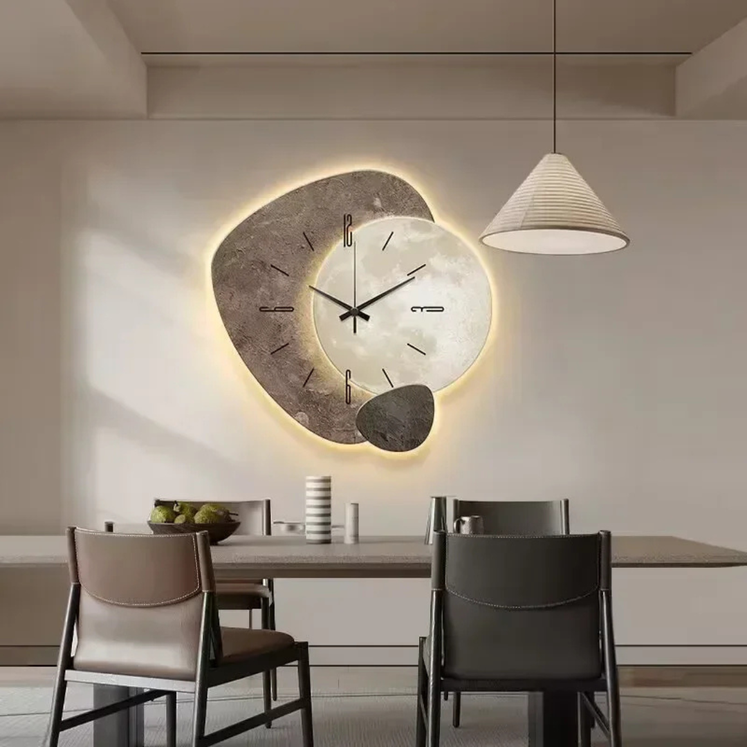 Duża Zegar Ścienny – Nowoczesny Design i Ambientowe Światło LED 