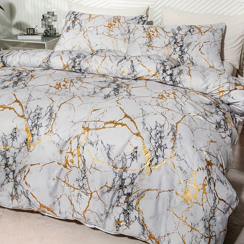 Capa de Edredão Mármore – Elegância Mineral e Conforto Refinado 