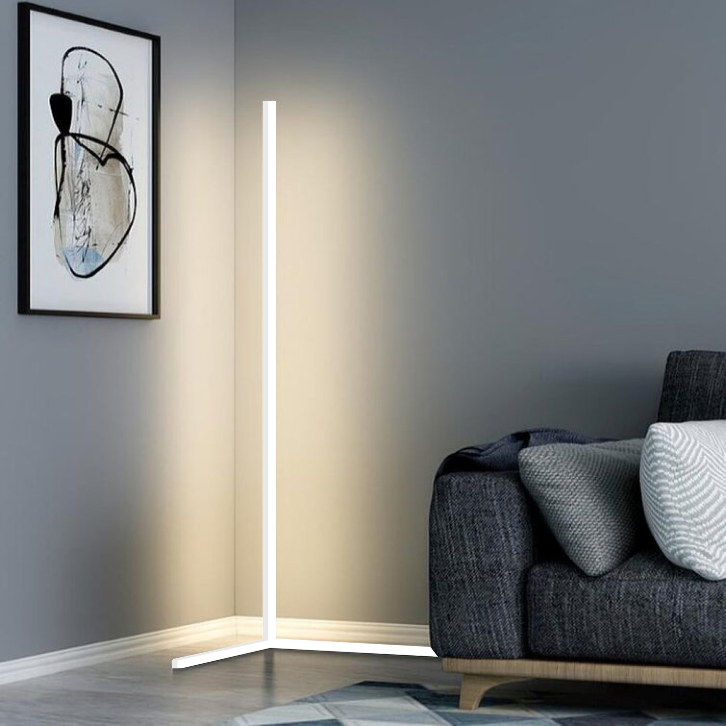 Lampa LED kątowa – Oświetlenie nastrojowe i minimalistyczny design 